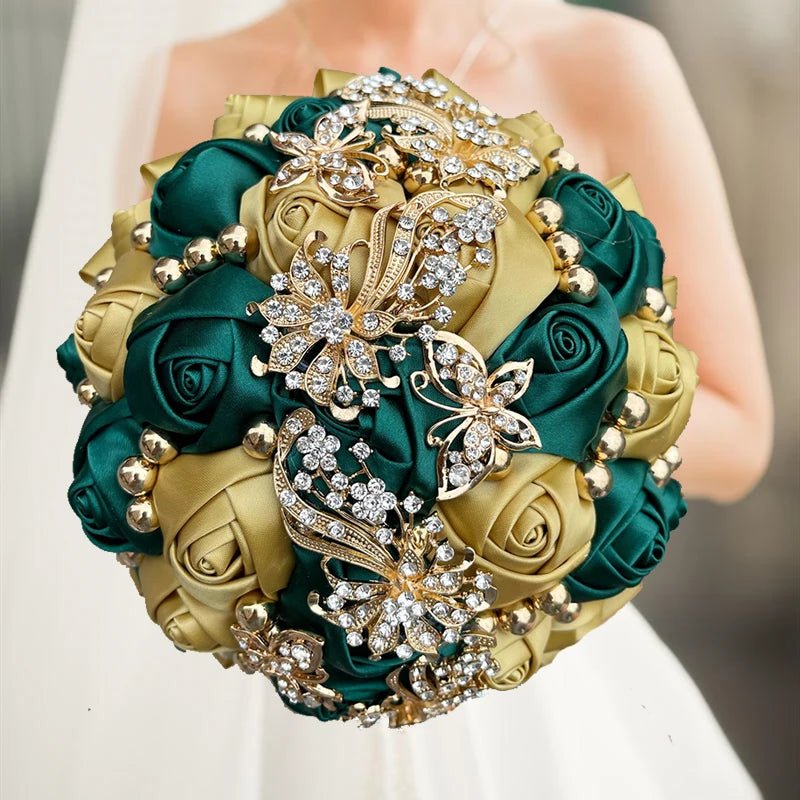 Prom Bouquet Rose Navy Bridesmaid Bridesmaid Holding Flowers for Wedding Decoration - Lusy Store LLC