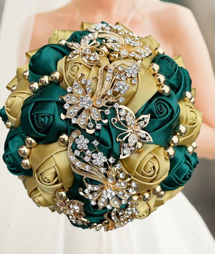 Prom Bouquet Rose Navy Bridesmaid Bridesmaid Holding Flowers for Wedding Decoration - Lusy Store LLC