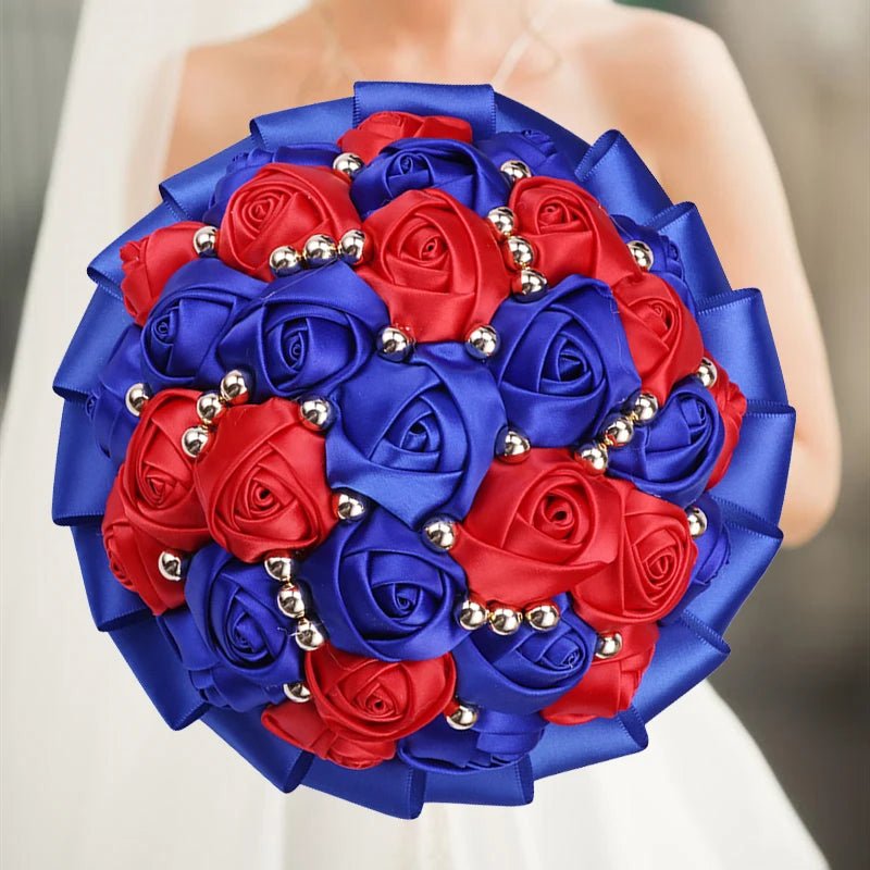 Prom Bouquet Rose Navy Bridesmaid Bridesmaid Holding Flowers for Wedding Decoration - Lusy Store LLC