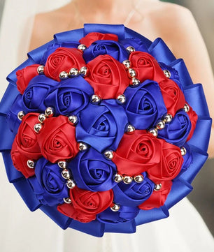 Prom Bouquet Rose Navy Bridesmaid Bridesmaid Holding Flowers for Wedding Decoration - Lusy Store LLC