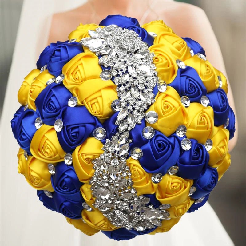 Prom Bouquet Rose Navy Bridesmaid Bridesmaid Holding Flowers for Wedding Decoration - Lusy Store LLC