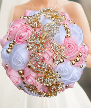 Prom Bouquet Rose Navy Bridesmaid Bridesmaid Holding Flowers for Wedding Decoration - Lusy Store LLC