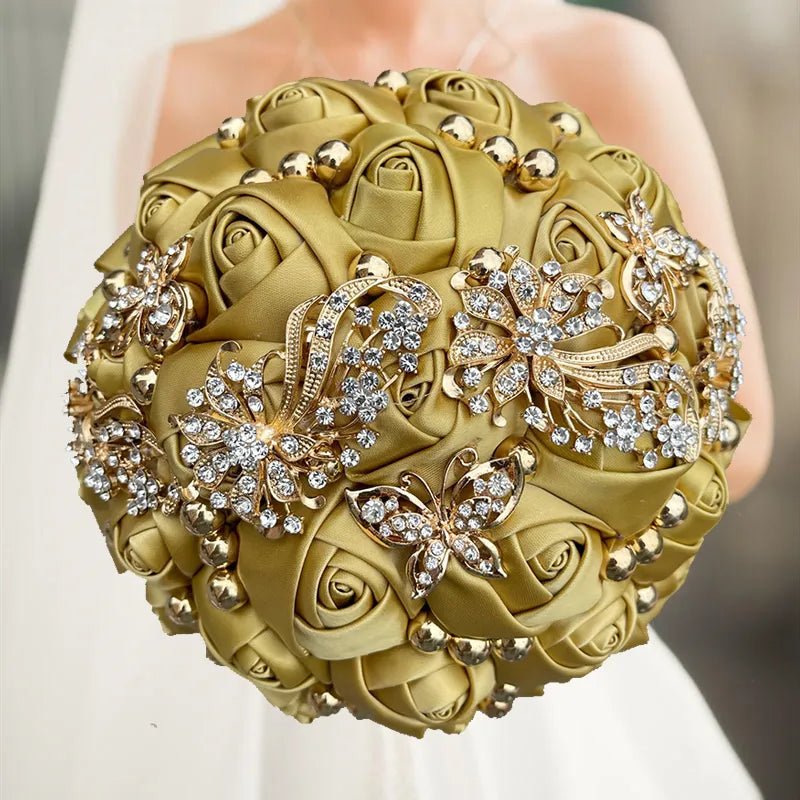 Prom Bouquet Rose Navy Bridesmaid Bridesmaid Holding Flowers for Wedding Decoration - Lusy Store LLC
