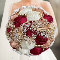 Prom Bouquet Rose Navy Bridesmaid Bridesmaid Holding Flowers for Wedding Decoration