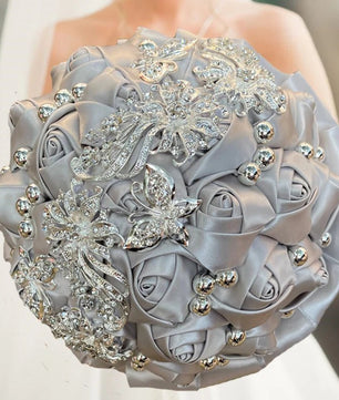 Prom Bouquet Rose Navy Bridesmaid Bridesmaid Holding Flowers for Wedding Decoration - Lusy Store LLC