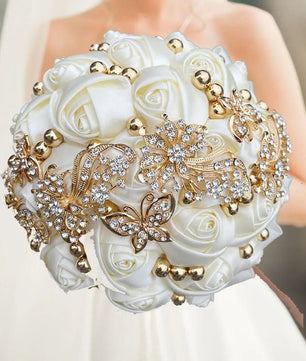 Prom Bouquet Rose Navy Bridesmaid Bridesmaid Holding Flowers for Wedding Decoration - Lusy Store LLC