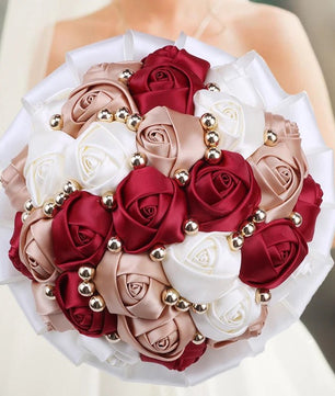 Prom Bouquet Rose Navy Bridesmaid Bridesmaid Holding Flowers for Wedding Decoration - Lusy Store LLC