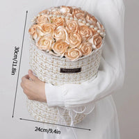 Prom Bouquet Rose Soap Flower Graduation Flower Gifts Decor S1 24x30cm 9.4x11.8"