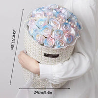 Prom Bouquet Roses Soap Flower Artificial Brides Bouquet Gifts S4 soap Flowers 24x30cm 9.4x11.8"