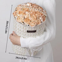 Prom Bouquet Roses Soap Flower Artificial Brides Bouquet Gifts S1 soap Flowers 24x30cm 9.4x11.8"