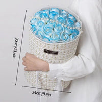 Prom Bouquet Roses Soap Flower Artificial Brides Bouquet Gifts S3 soap Flowers 24x30cm 9.4x11.8"