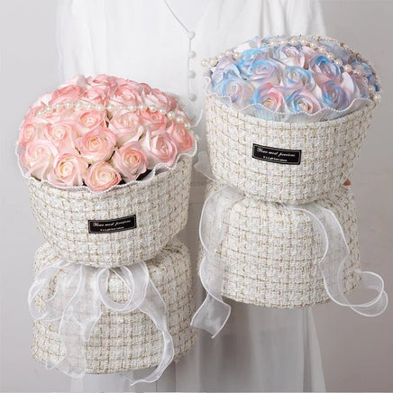 Prom Bouquet Roses Soap Flower Artificial Brides Bouquet Gifts