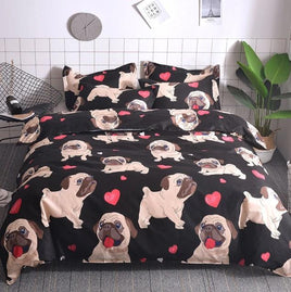 Pug Bedding Sets Duvet Cover Bed Sheet Bed Linen Kids Bedding Sets Twin/Full/Queen/King size