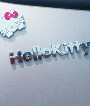 Pure Metal 3D Cartoon Hello Kitty Car Sticker Kit Cat Cover Scratch - Lusy Store