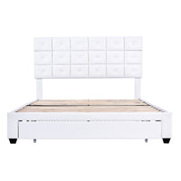 Queen Bed PU Platform Bed Upholstered Storage Bed F399 - Lusy Store