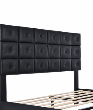 Queen Bed PU Platform Bed Upholstered Storage Bed F399 - Lusy Store