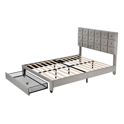 Queen Bed PU Platform Bed Upholstered Storage Bed F399 - Lusy Store