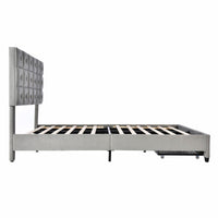 Queen Bed PU Platform Bed Upholstered Storage Bed F399 - Lusy Store