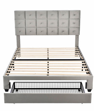 Queen Bed PU Platform Bed Upholstered Storage Bed F399 - Lusy Store