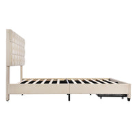 Queen Bed PU Platform Bed Upholstered Storage Bed F399 - Lusy Store