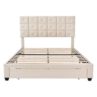 Queen Bed PU Platform Bed Upholstered Storage Bed F399 - Lusy Store