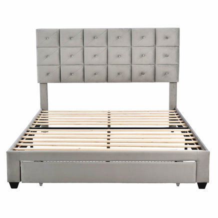 Queen Bed PU Platform Bed Upholstered Storage Bed F399 - Lusy Store