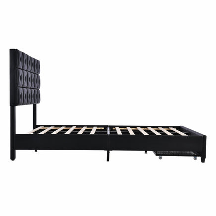 Queen Bed PU Platform Bed Upholstered Storage Bed F399 - Lusy Store