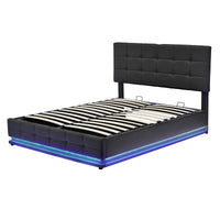 Queen Bed Tufted Upholstered Platform Bed with Hydraulic Storage System F401 - Lusy Store