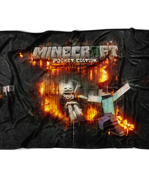 Minecraft Fleece Blanket Fury Black Blanket - Lusy Store
