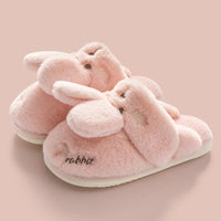 Rabbit Slippers - Non-Slip Soft Warm - House Shoes Indoor Bedroom Cartoon C-Pink