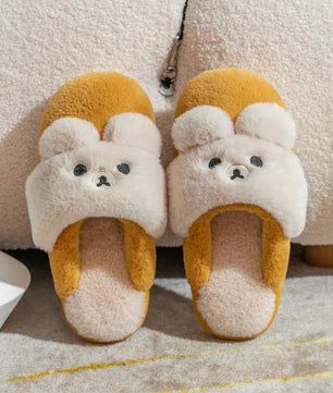 Rabbit Slippers Women Non-Slip Soft Warm House Shoes Men Ladies Indoor Bedroom Couples Cartoon - Lusy Store LLC