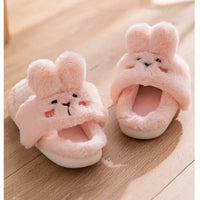 Rabbit Slippers Women Non-Slip Soft Warm House Shoes Men Ladies Indoor Bedroom Couples Cartoon - Lusy Store LLC