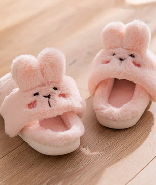 Rabbit Slippers Women Non-Slip Soft Warm House Shoes Men Ladies Indoor Bedroom Couples Cartoon - Lusy Store LLC