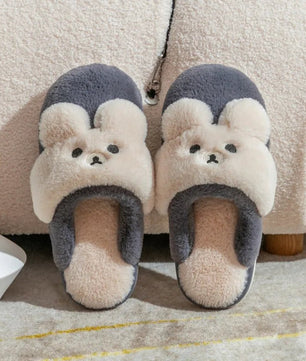Rabbit Slippers Women Non-Slip Soft Warm House Shoes Men Ladies Indoor Bedroom Couples Cartoon - Lusy Store LLC