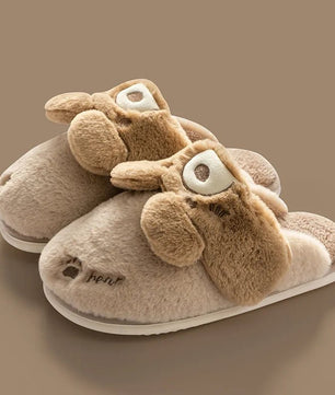 Rabbit Slippers Women Non-Slip Soft Warm House Shoes Men Ladies Indoor Bedroom Couples Cartoon - Lusy Store LLC