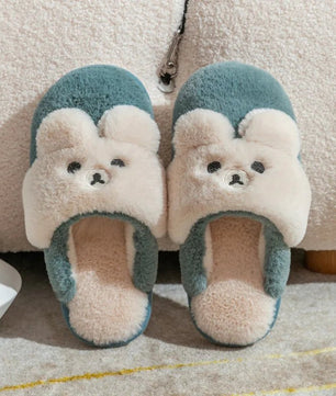 Rabbit Slippers Women Non-Slip Soft Warm House Shoes Men Ladies Indoor Bedroom Couples Cartoon - Lusy Store LLC