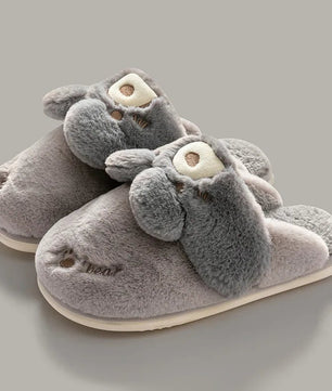 Rabbit Slippers Women Non-Slip Soft Warm House Shoes Men Ladies Indoor Bedroom Couples Cartoon - Lusy Store LLC