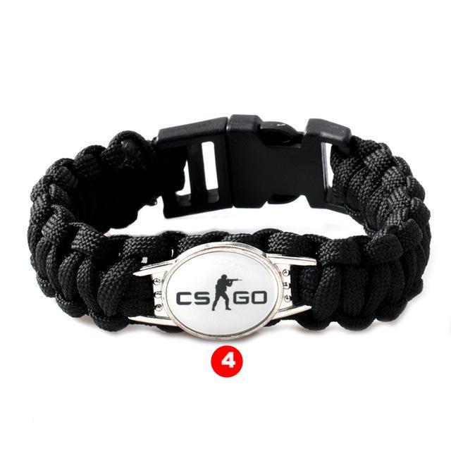 Rainbow Six Assassins PUBG CS GO Logo Charm Bracelet Retro CSGO Punk Jewelry DIY Handmade Braided Bangle - Lusy Store
