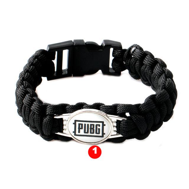 Rainbow Six Assassins PUBG CS GO Logo Charm Bracelet Retro CSGO Punk Jewelry DIY Handmade Braided Bangle - Lusy Store