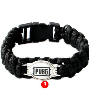 Rainbow Six Assassins PUBG CS GO Logo Charm Bracelet Retro CSGO Punk Jewelry DIY Handmade Braided Bangle - Lusy Store