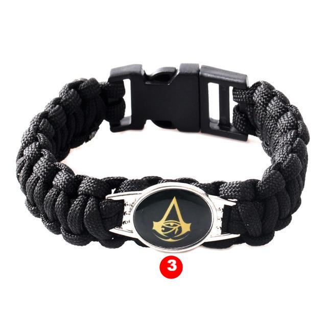 Rainbow Six Assassins PUBG CS GO Logo Charm Bracelet Retro CSGO Punk Jewelry DIY Handmade Braided Bangle - Lusy Store