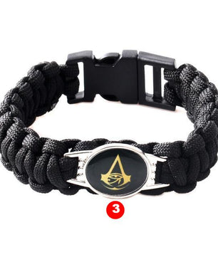 Rainbow Six Assassins PUBG CS GO Logo Charm Bracelet Retro CSGO Punk Jewelry DIY Handmade Braided Bangle - Lusy Store