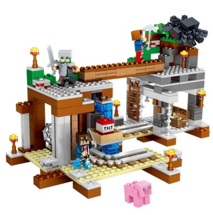 Reston Fortress MY WORLD Compatible Lego Minecraft Figures Building Blocks Bricks - Lusy Store