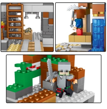 Reston Fortress MY WORLD Compatible Lego Minecraft Figures Building Blocks Bricks - Lusy Store
