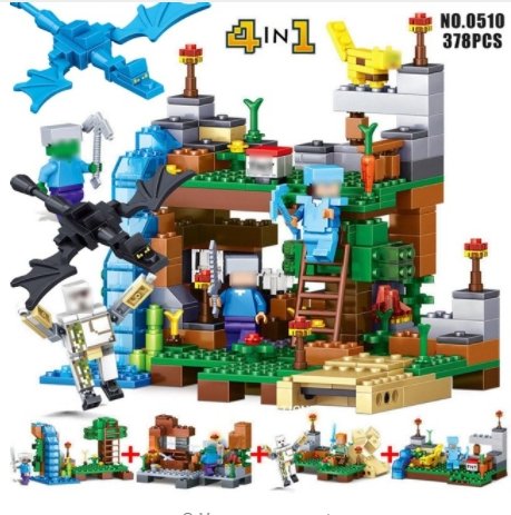 Reston Fortress MY WORLD Compatible Lego Minecraft Figures Building Blocks Bricks - Lusy Store