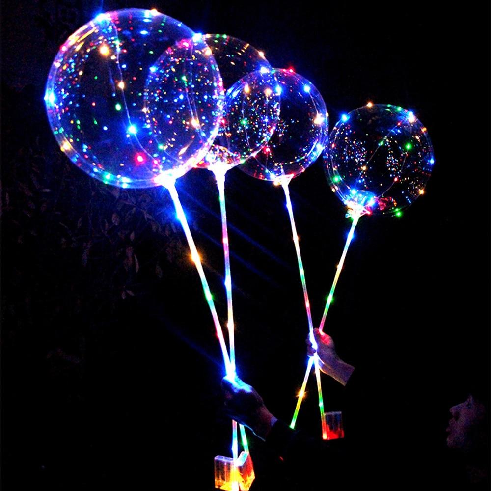 Reusable Luminous Led Balloon Transparent Round Bubble Decoration Party Wedding - Lusy Store
