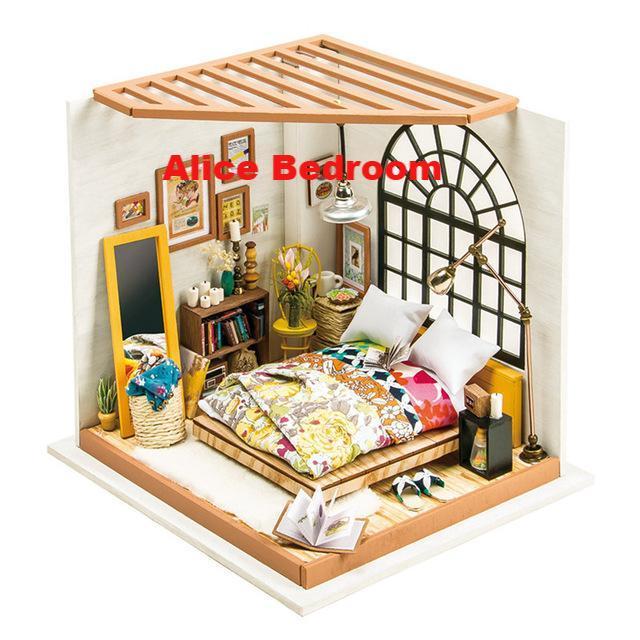 Robotime 15 Types DIY Wooden Home Decoration Garden Figurine Miniature Accessories House Fairy Valentine Day Gift - Lusy Store