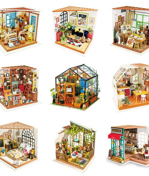 Robotime 15 Types DIY Wooden Home Decoration Garden Figurine Miniature Accessories House Fairy Valentine Day Gift - Lusy Store