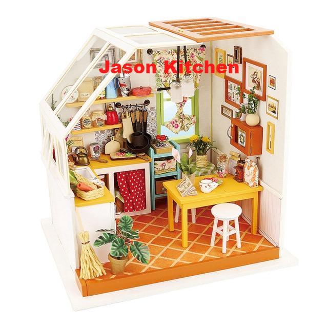 Robotime 15 Types DIY Wooden Home Decoration Garden Figurine Miniature Accessories House Fairy Valentine Day Gift - Lusy Store