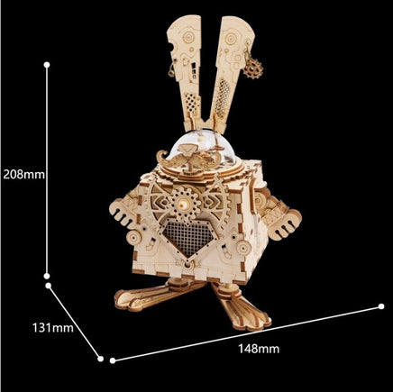 Robotime Creative DIY 3D Steampunk Rabbit Wooden Puzzle - Lusy Store